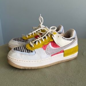 Nike Womens Air Force 1 Shadow Patchwork Shoes DM8076-100 Size 12